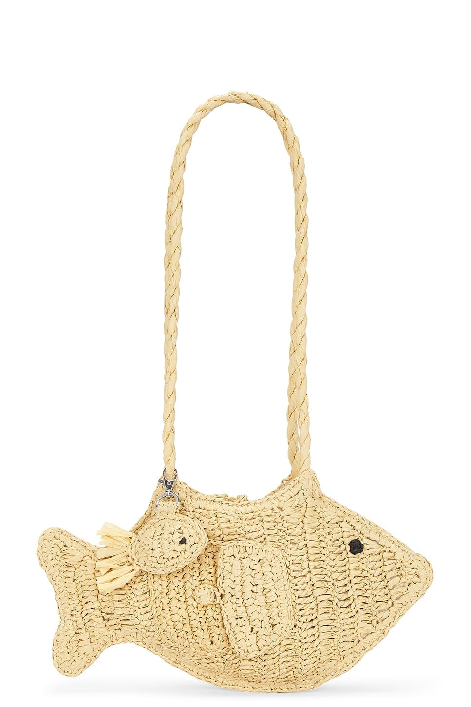 Damson Madder — СУМКА RAFFIA FISH WITH BAG CHARM