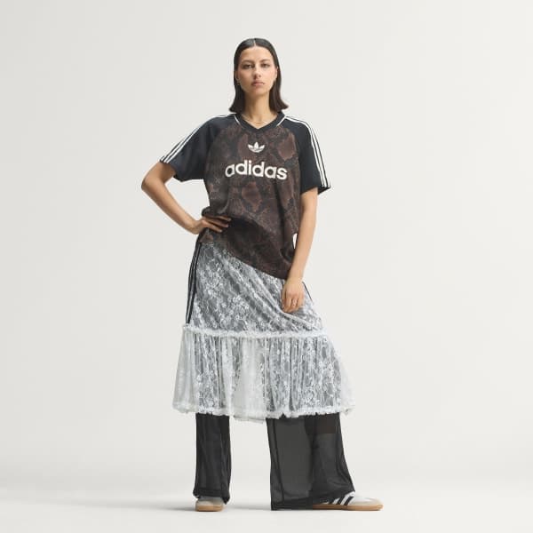 adidas — SNAKE PRINT SATIN JERSEY