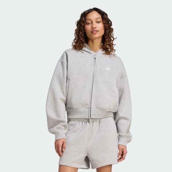 adidas — ESSENTIALS FLEECE CROPPED FZ HOODIE