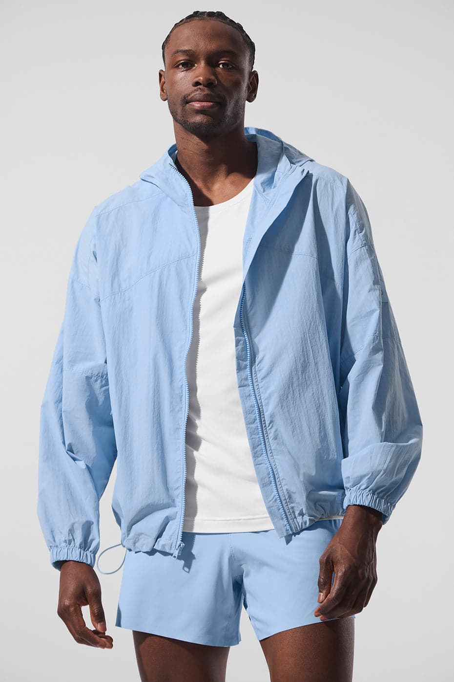 Alo Yoga — Vantage Nylon Ripstop Track Jacket - Seashell Blue
