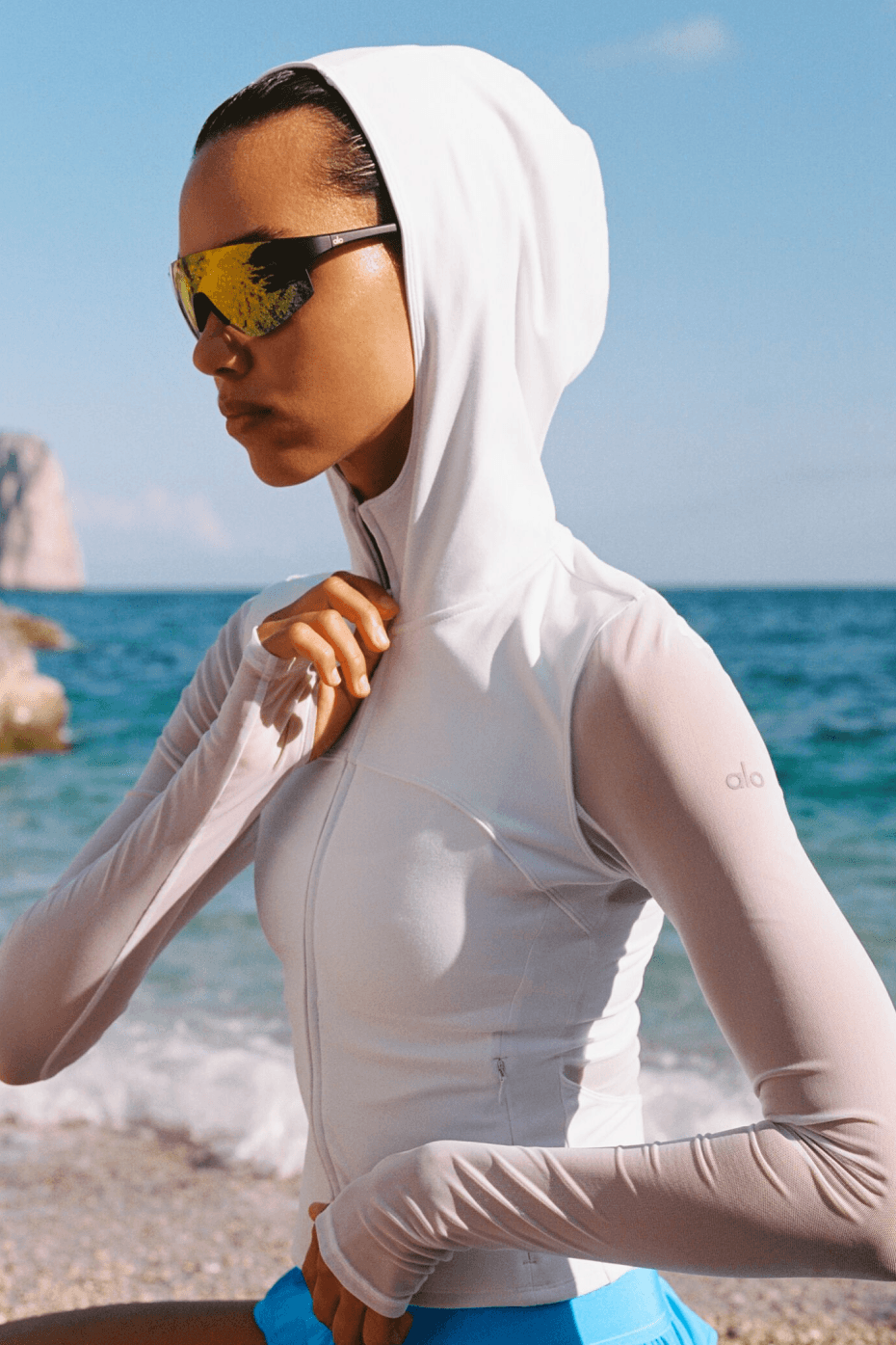 Alo Yoga — ALO Softsculpt Superset Full Zip Jacket - White