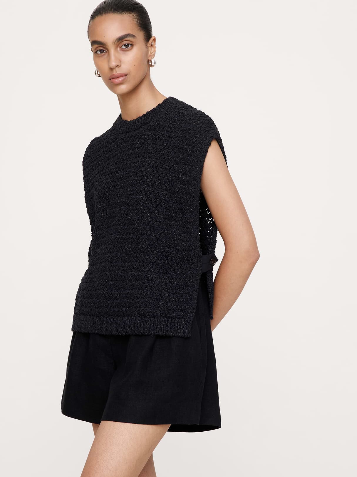 Banana Republic — Open Side-Button Sweater Vest