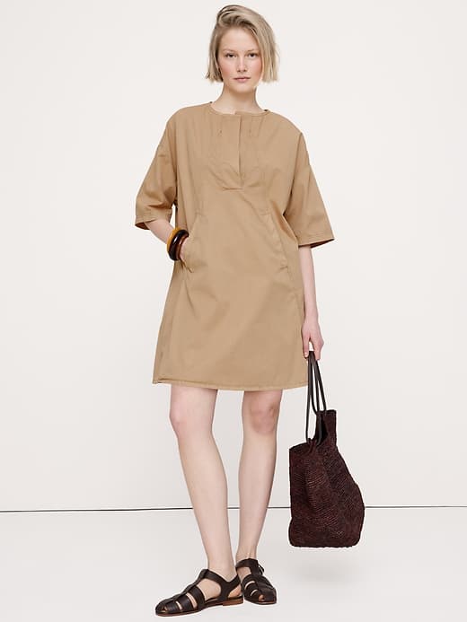 Banana Republic — Cotton-Twill Pocket Mini Dress