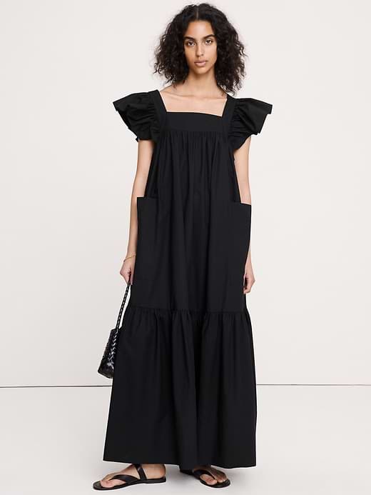 Banana Republic — Cotton Poplin Flounce Maxi Dress