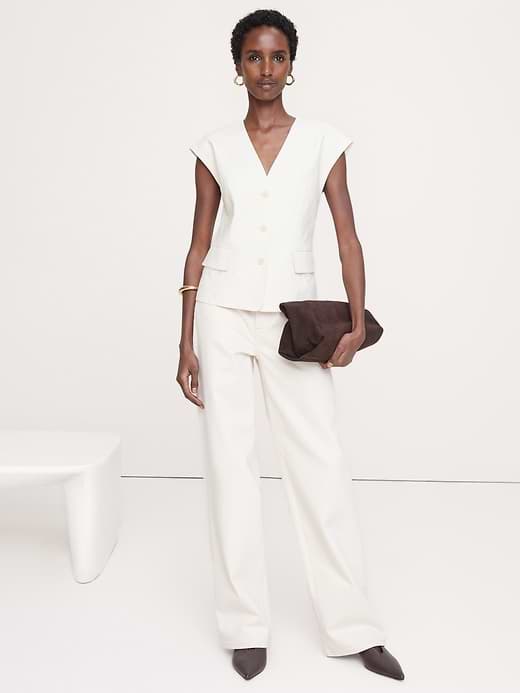 Banana Republic — Stretch Linen-Viscose Vest