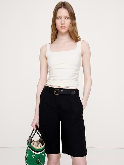 Banana Republic — Square-Neck Ruched Top