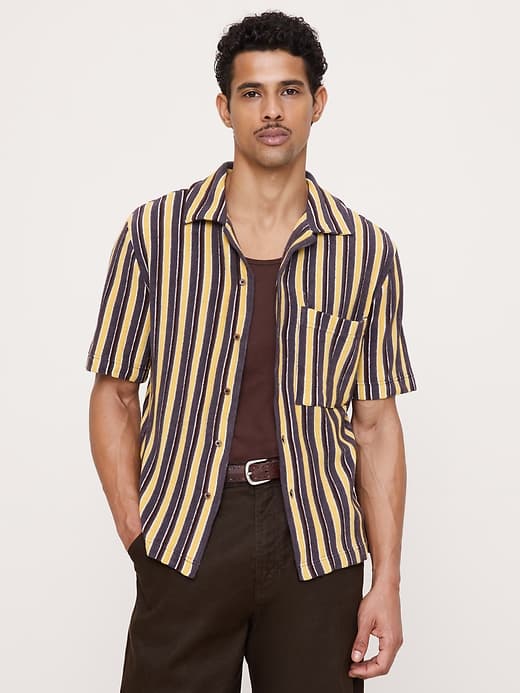 Banana Republic — Stripe Terry Resort Shirt