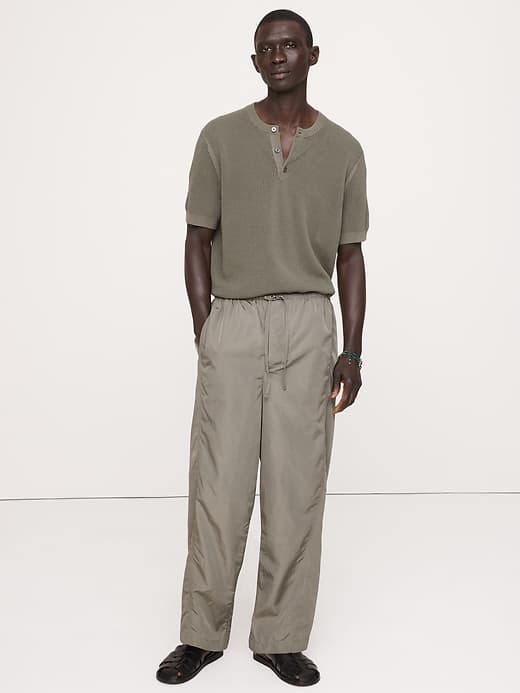 Banana Republic — Loose Nylon Drawstring Pant