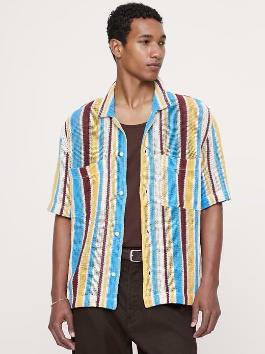 Banana Republic — Cotton Mesh Resort Shirt