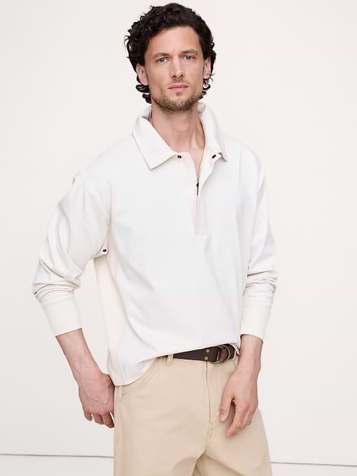 Banana Republic — Cotton Quarter-Zip Sweatshirt
