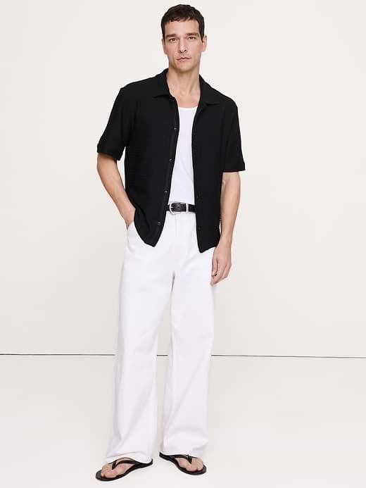 Banana Republic — Knit Twill Resort Shirt