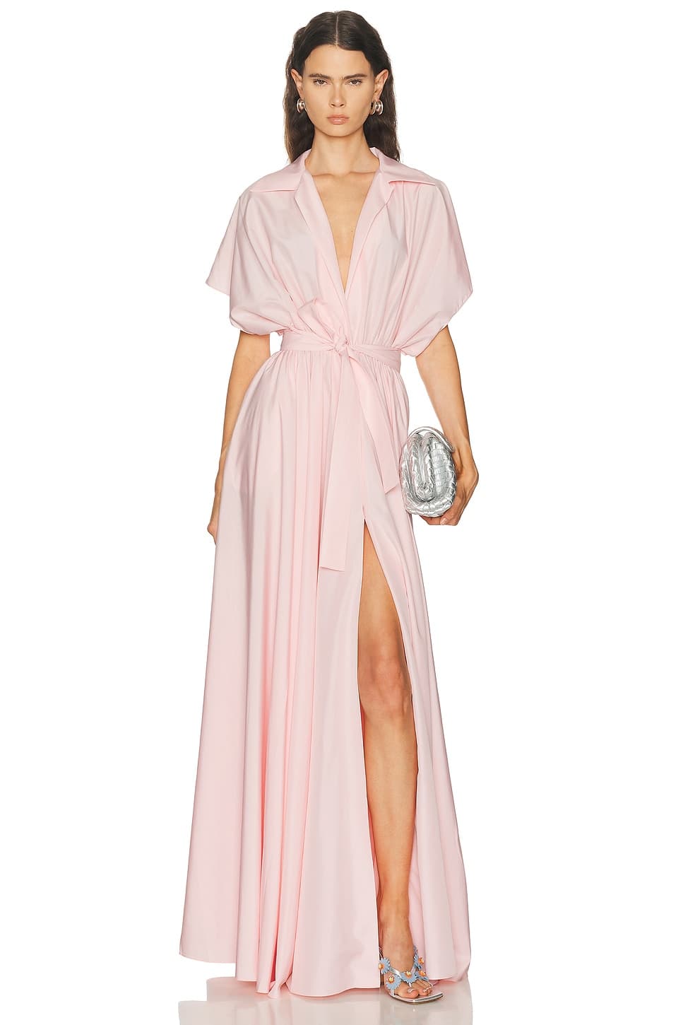 Norma Kamali — Super Oversized Shirt Flared Gown
