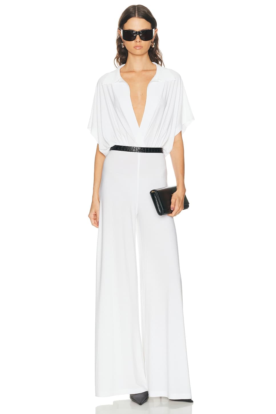 Norma Kamali — Super Oversized Sleeveless Shirt Jumpsuit