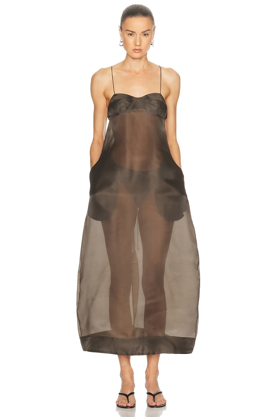 Rohe — Sheer Bustier Volume Dress