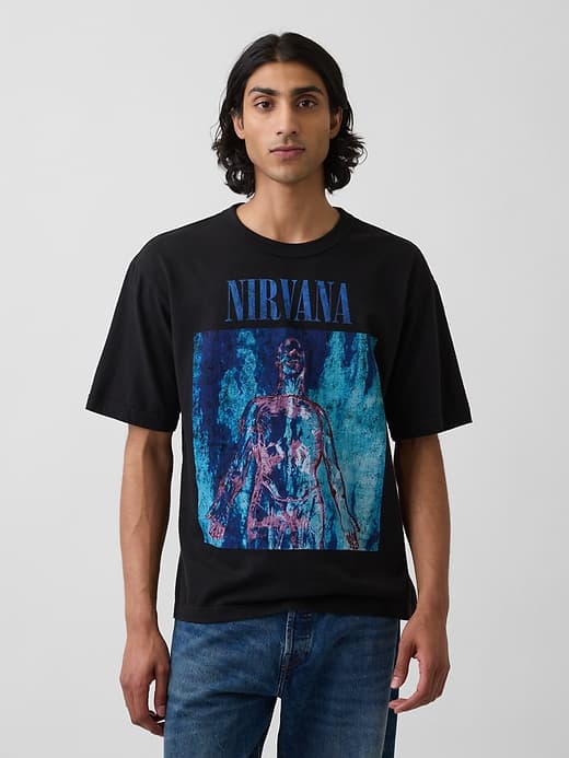 Gap — Nirvana Heavyweight Crop Graphic T-Shirt