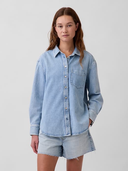 Gap — UltraSoft Denim Oversized Shirt
