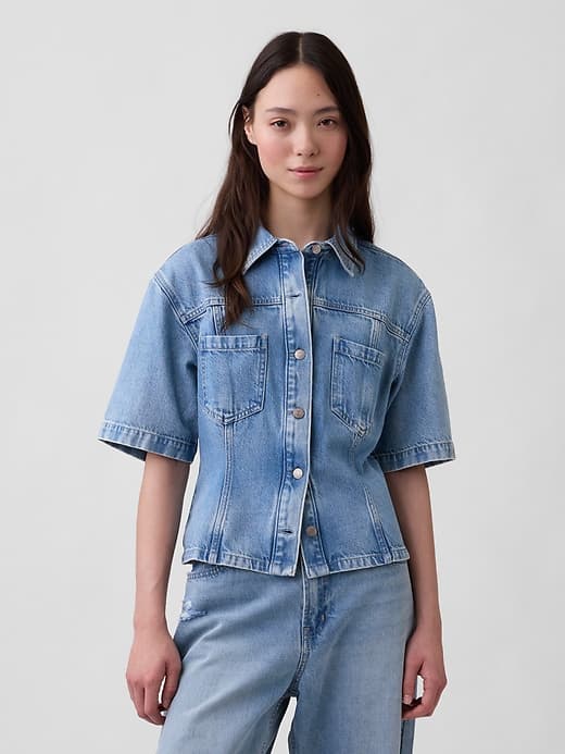 Gap — UltraSoft Denim Pocket Shirt
