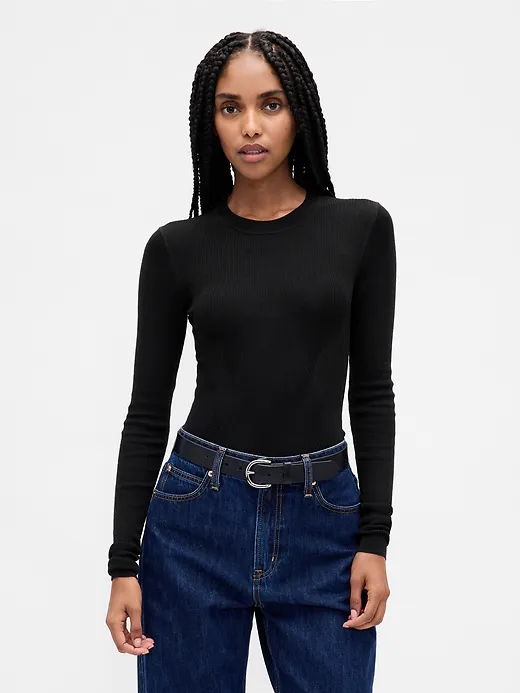Gap — Sheer Rib Sweater Bodysuit