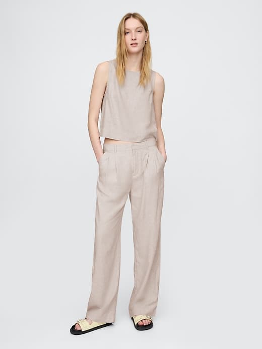 Gap — 365 High Rise Linen-Blend Trousers