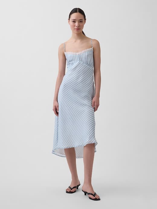 Gap — Gingham Midi Slip Dress